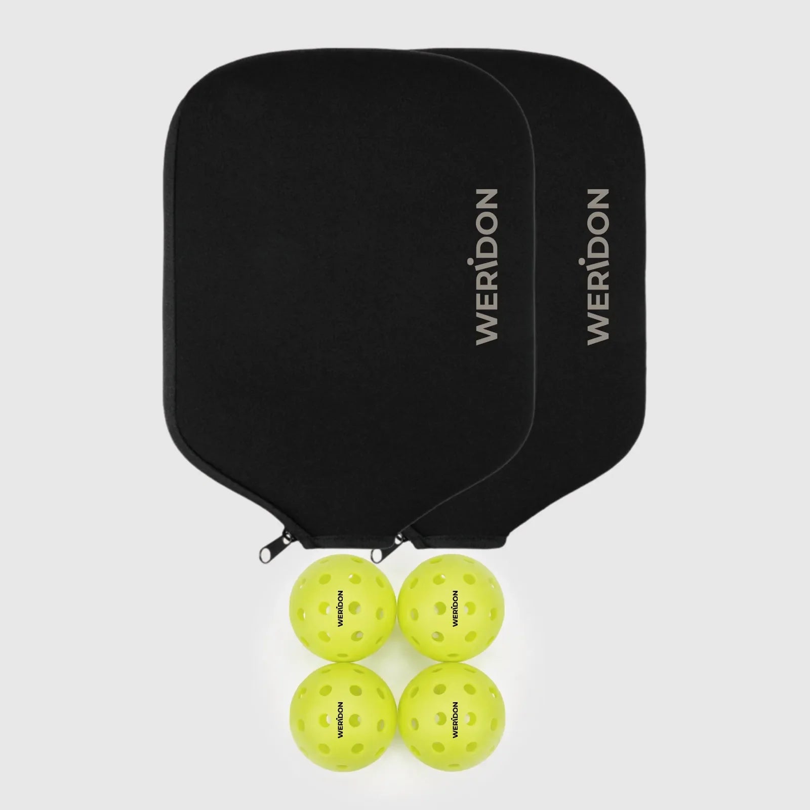 Pickleball paddle cover and balls for accessories collection