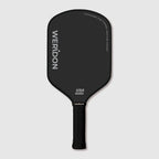 Custom thermoformed carbon fiber pickleball paddle round-top shape on white background
