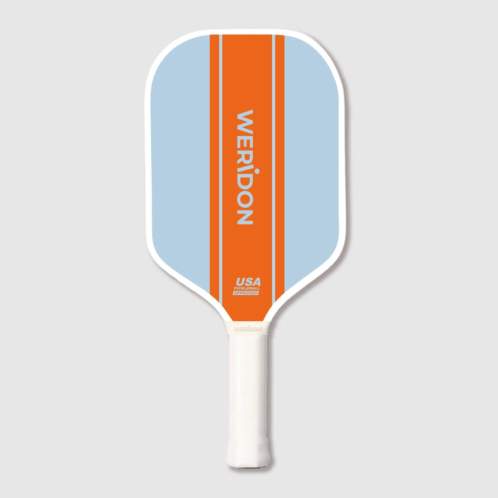 Custom fiberglass pickleball paddle flat-top shape on white background