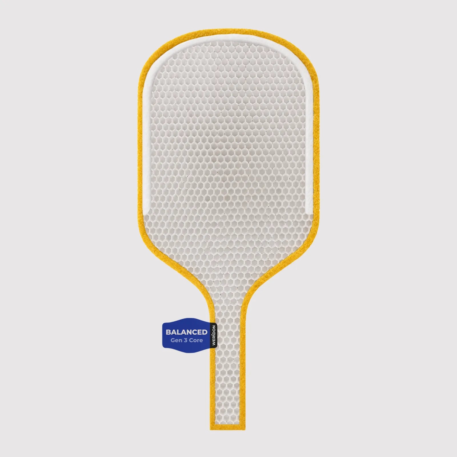 Gen 3 thermoformed polymer pickleball paddle core with edge foam structure