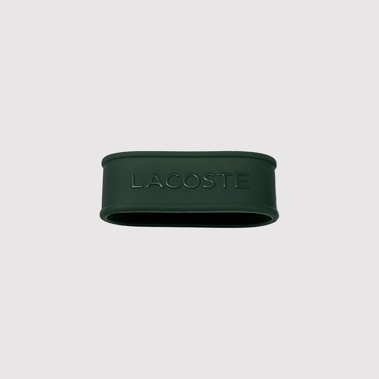 Custom embossed logo on green pickleball paddle handle ring
