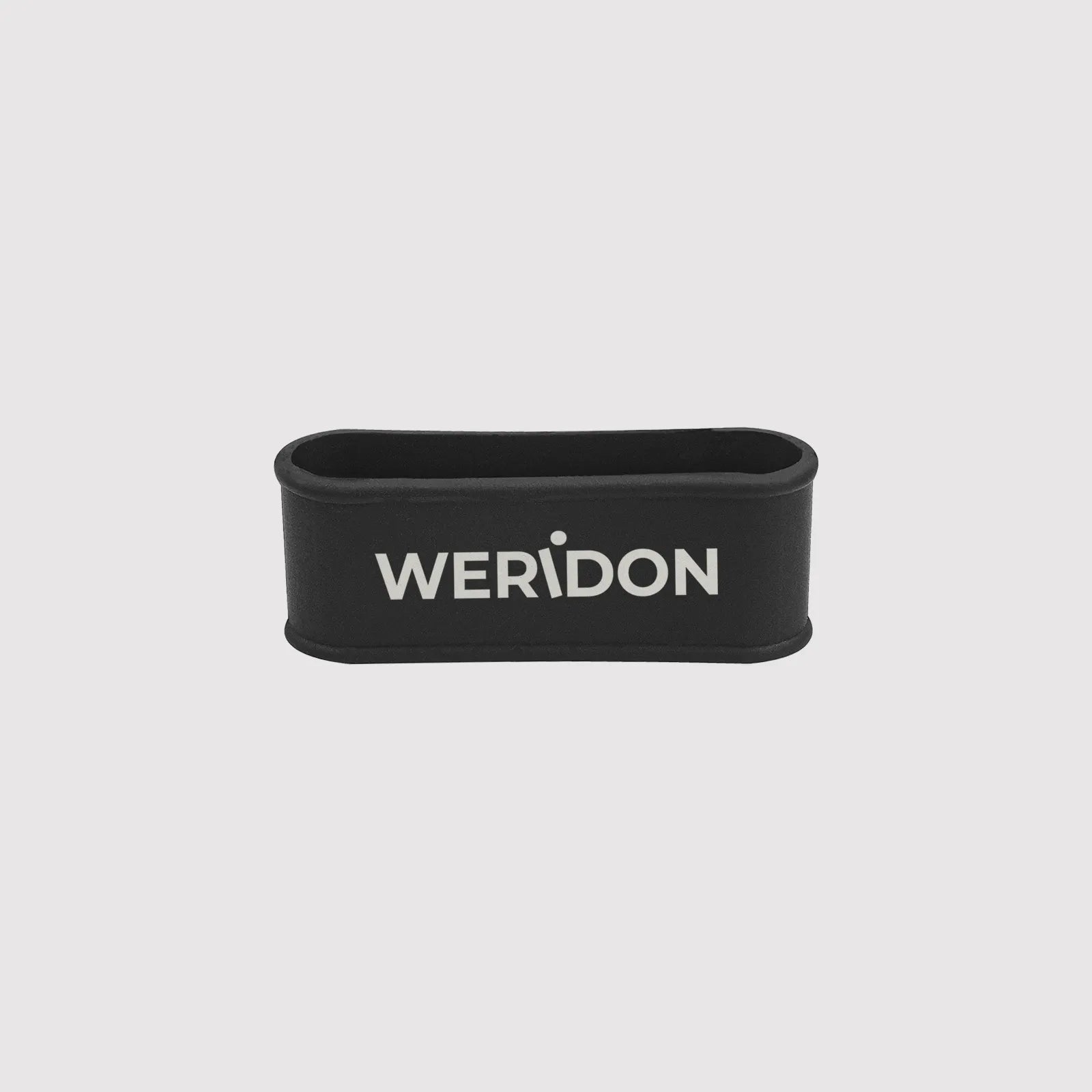 Custom screen printed logo on black pickleball paddle handle ring