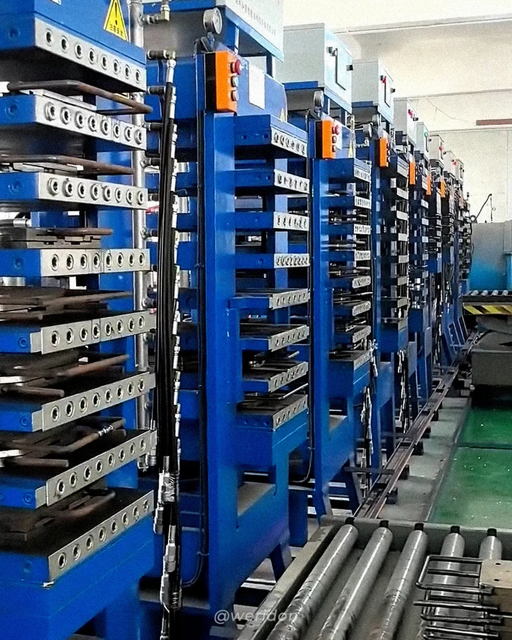 Mass production line for pickleball paddle manufacturing