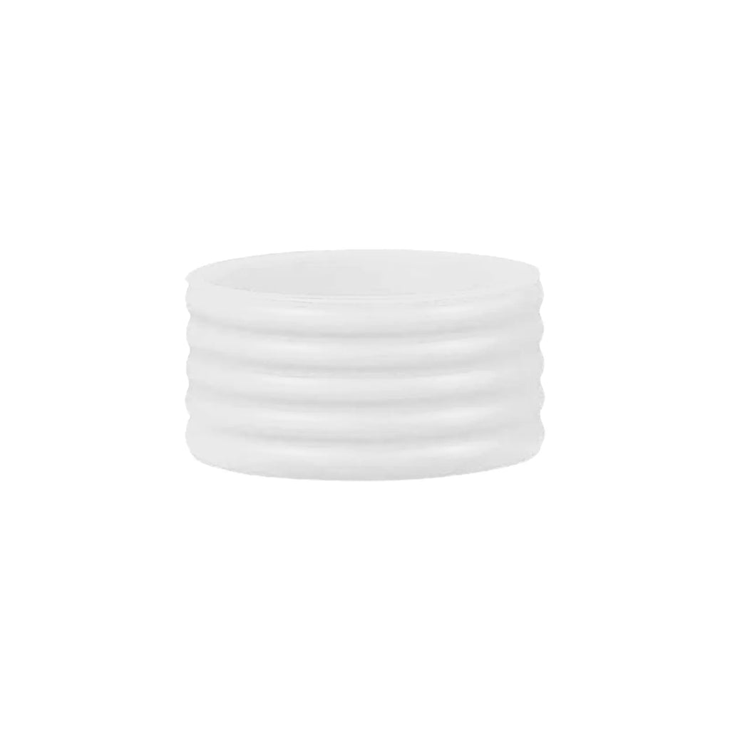 White ribbed pickleball paddle handle ring