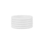 White ribbed pickleball paddle handle ring