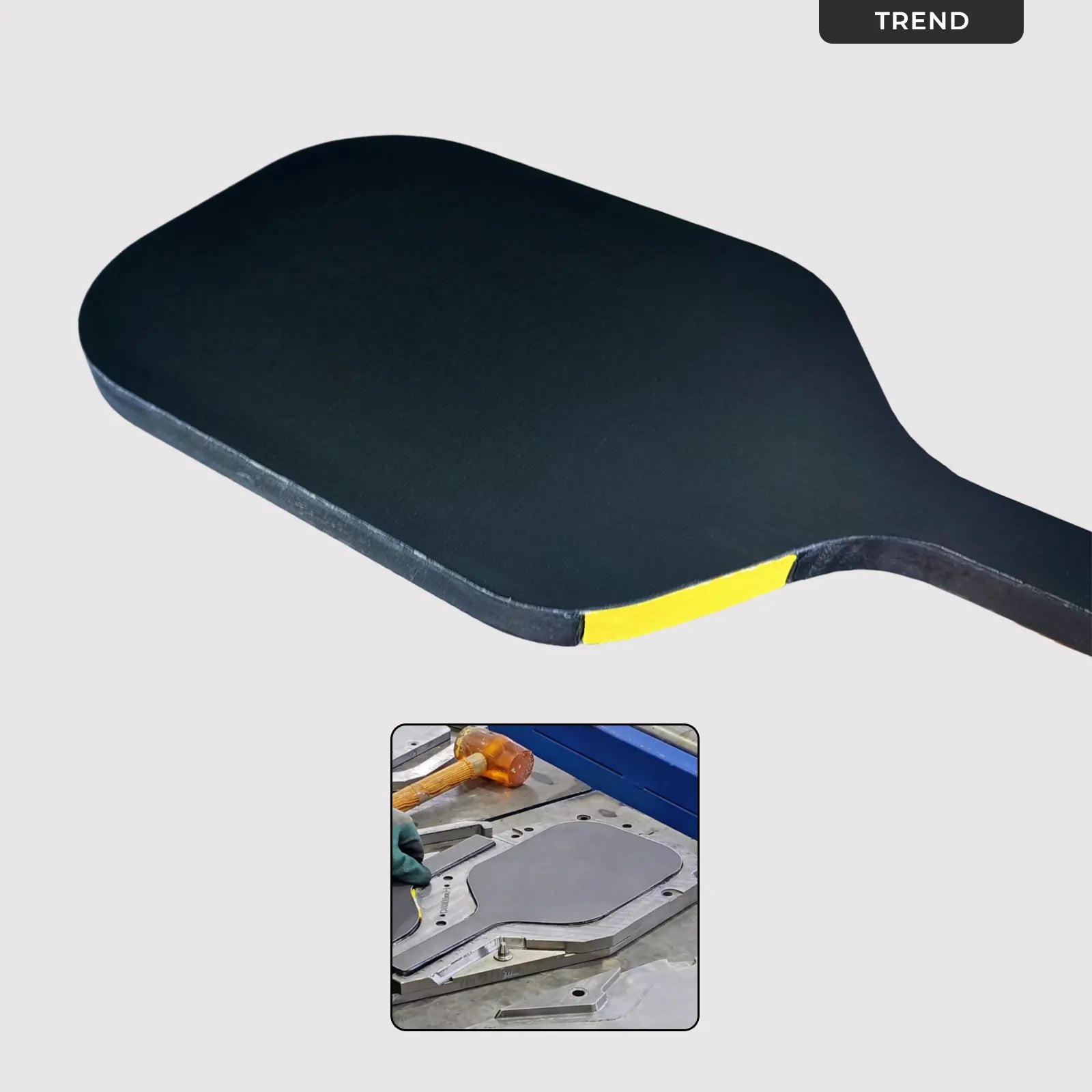 thermoformed pickleball paddle unibody construction with edge foam